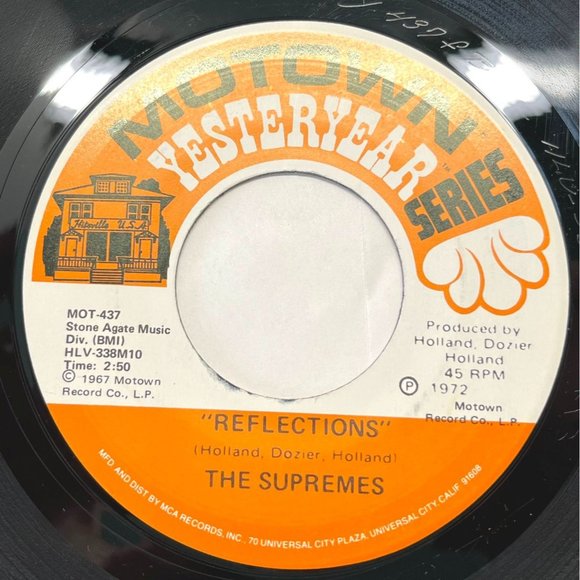 The Supremes The Happening / Reflections 45 Vinyl Soul Record Motown 1972 - Picture 2 of 4